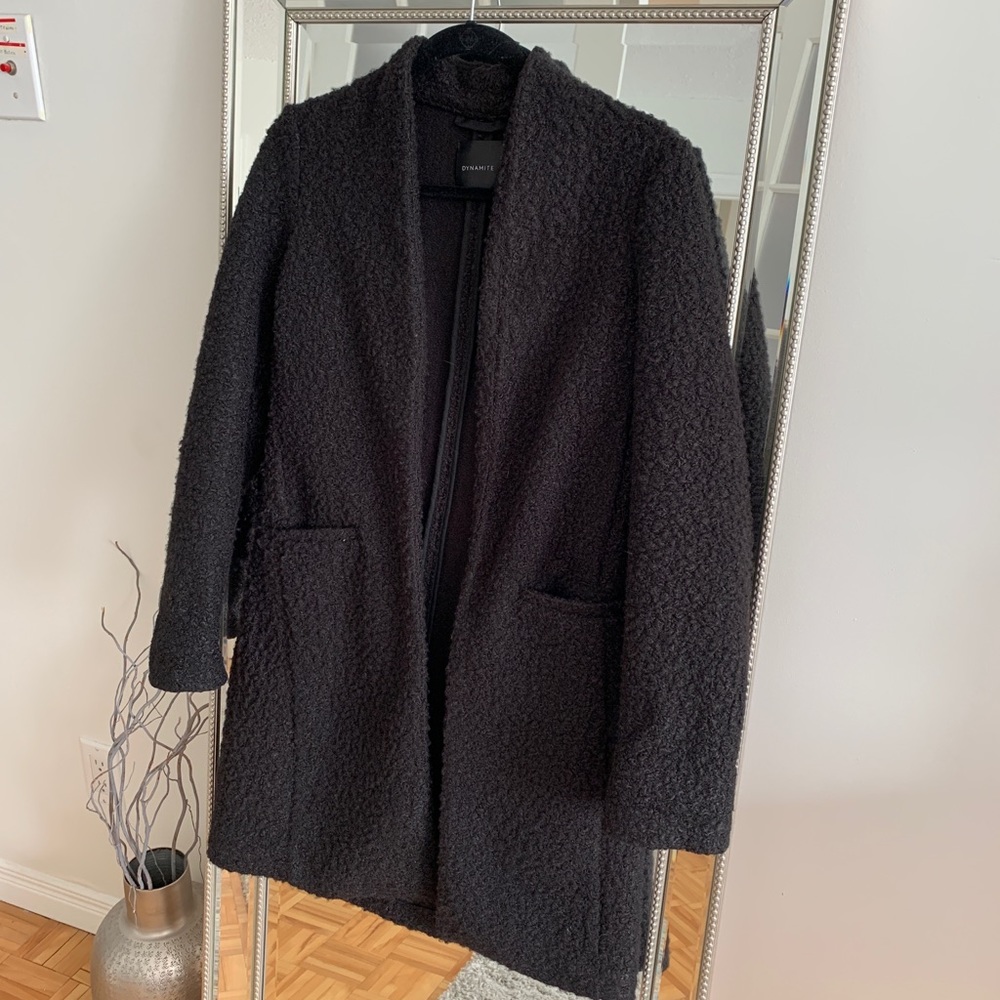 Dynamite black teddy coat